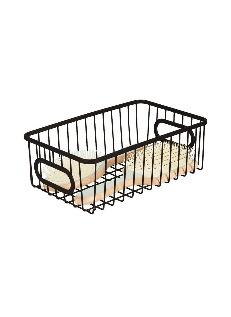 Go Hooked Go Hooked Basket Bin | Multipurpose | Metal Storage Organiser| Modern Wire Grid Design| Organising Cabinets, Bedroom, Kitchen, Bathroom, Garage | Combo Offer | Pack of 3 | 2 Pc 10 inch & 1 Pc 16 inch  - Image 5