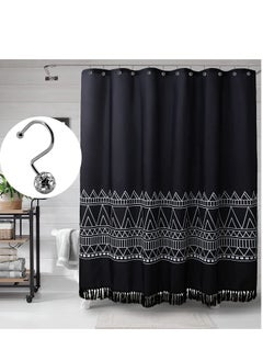 Y&D SYOSI Silver Metal Shower Curtain Hooks Rings Chrome for Liner Hollow Ball Rust Proof Accessories and Bathroom Rod 12PCS  - Image 2