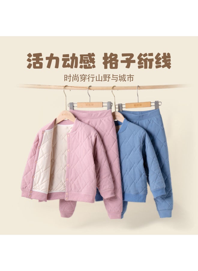 Doodle Home kids Thermal Underwear Set - Thickened Winter Coat & Pants Two-piece Outfit For Boys And Girls - Image 5