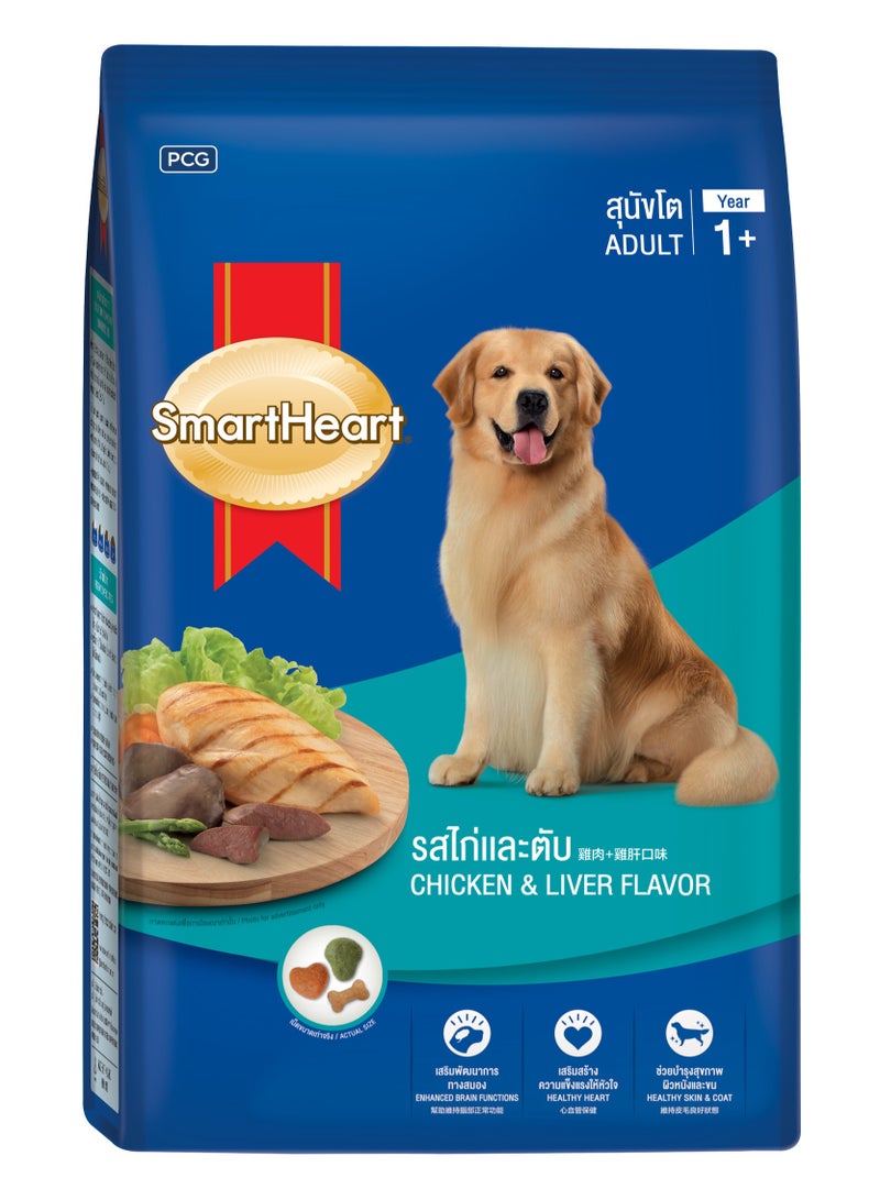 طعام جاف للكلاب البالغة بنكهة الدجاج والكبد 3 كجم