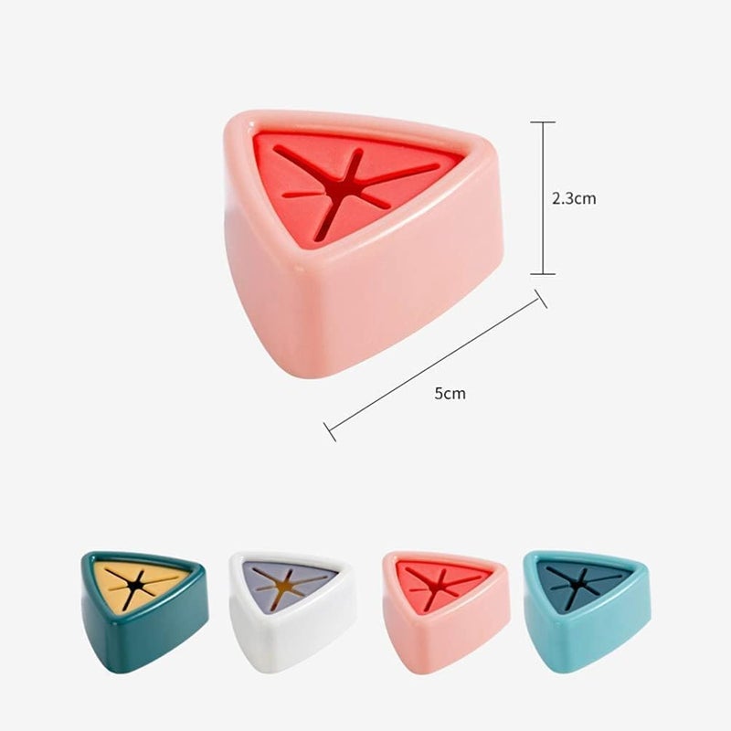 PREZONE Punch-Free Self Adhesive Towel Plug Holder Towel Hook, Self Adhesive Wall Hand Towel Rack, Triangular Plastic Rag Storage Rack, Can be Used in Bathrooms, Kitchens and Homes,Cabinets(pack of 4) - Image 2