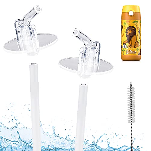 JARLSON Replacement Straws, Spare Parts, 2 Silicone Mouth Pieces + 2 Straw Extensions + 1 Straw Brush, Spare Parts, 12 oz - Image 1