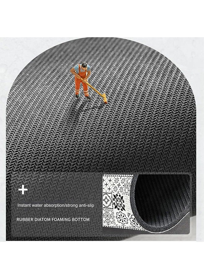 TodyJeyHo Coffee Mat, Boho Style Dish Drying Mat, Drying Desktop pad, Fast Water Absorption, Hide Stains, Easy to Clean, Fit Coffee Bar Accessories (40cm*50cm)  - Image 3