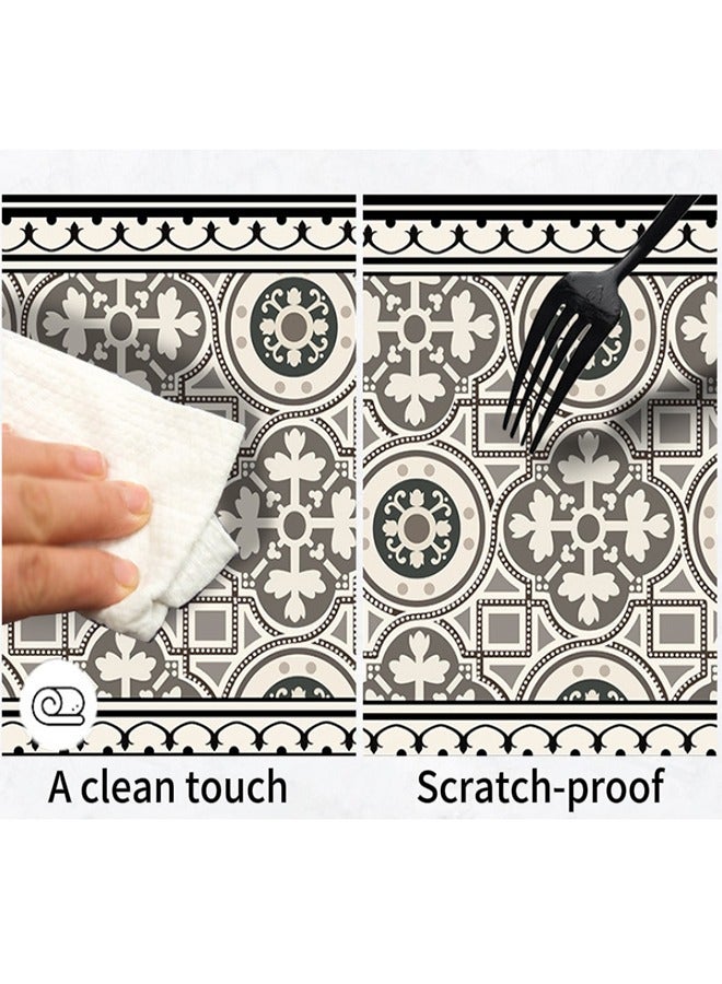 TodyJeyHo Coffee Mat, Boho Style Dish Drying Mat, Drying Desktop pad, Fast Water Absorption, Hide Stains, Easy to Clean, Fit Coffee Bar Accessories (40cm*50cm)  - Image 5