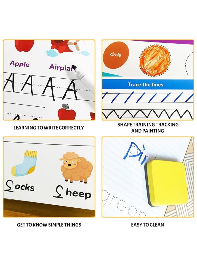 ABERLLS Handwriting Practice Book for Kids, Toddler Preschool Learning Activity for 3 4 5 Year Old, Kindergarten Educational Toys, Montessori Toys Learn Number Letters/ Shapes/ Animal/ Sight Words Workbook - Image 4