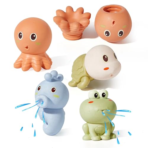 AMCHSURI Squirting Animal Bath Toys for Babies 618M Toddlers 13Y Spray Water Toys for Bathtub Pool Shower Play Fun Bath Gift for Boys Girls - Image 1