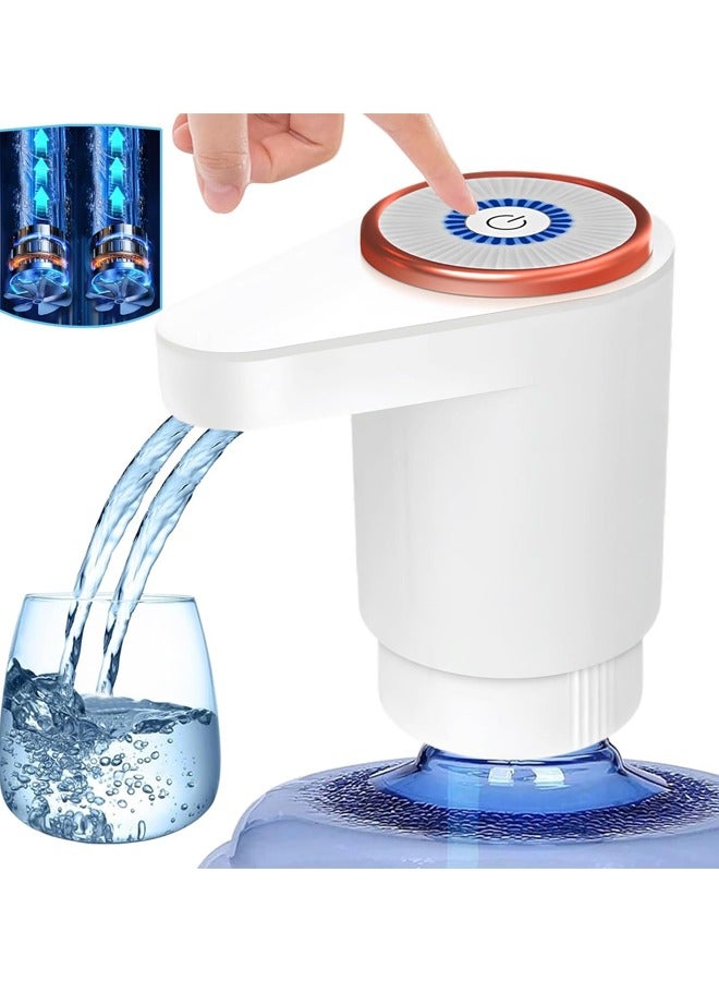 صاروخ فلاير مضخة موزع مياه كهربائية ، مضخة مزدوجة عالية القدرة حصانية ، منافذ مياه مزدوجة ، واجهة من النوع C شحن وعاء مضخة مياه كهربائية محمولة ، شحن USB C ، مكتب ، منزل ، مطبخ أبيض - Image 1