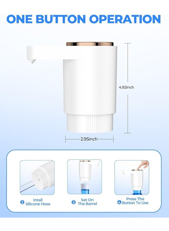 صاروخ فلاير مضخة موزع مياه كهربائية ، مضخة مزدوجة عالية القدرة حصانية ، منافذ مياه مزدوجة ، واجهة من النوع C شحن وعاء مضخة مياه كهربائية محمولة ، شحن USB C ، مكتب ، منزل ، مطبخ أبيض - Image 2