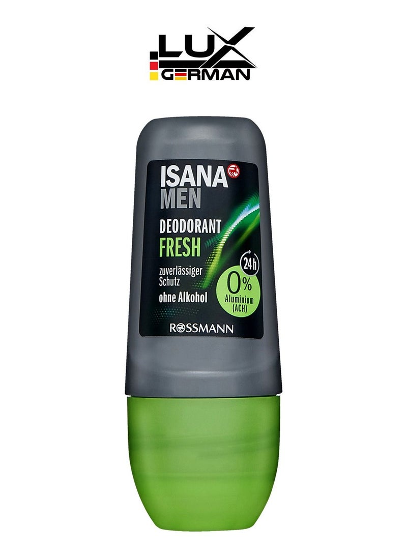 ISANA MEN Deodorant Roll-On Fresh 50 ml - Image 1