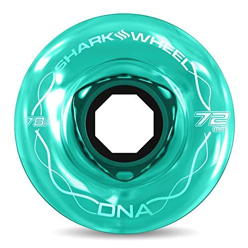 Shark Wheel 72mm 78a Longboard Cruising Wheels, DNA Formula, Set of 4 Wheels (.Transparent Emerald., 72mm) - Image 2