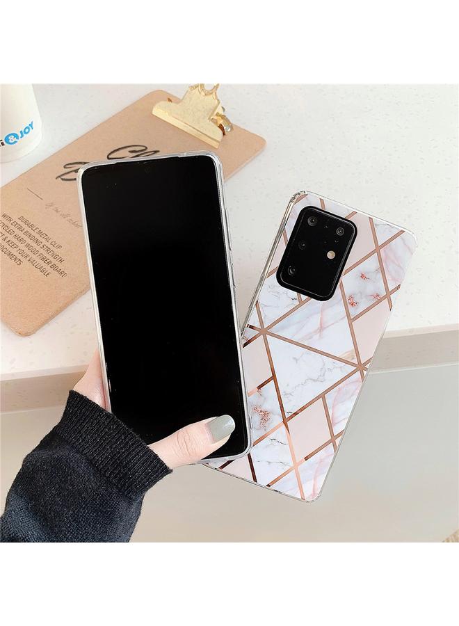 Zaboon Case For Galaxy S20 Plating Colorful Geometric Pattern Mosaic Marble TPU Mobile Phone Case - Image 3