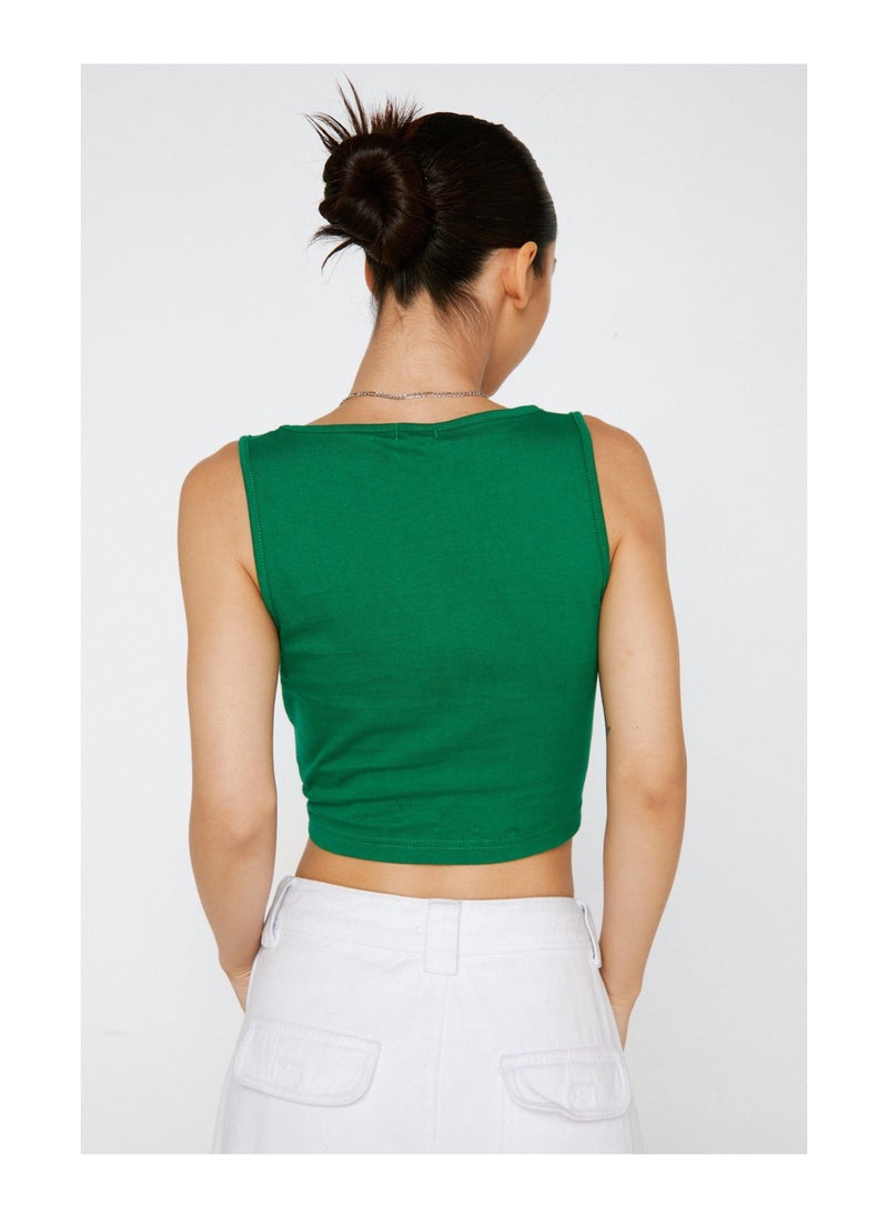 NASTY GAL - Scoop Neck Cotton Vest Top - Image 1