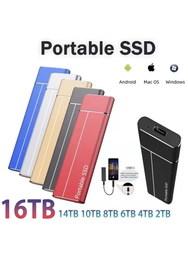 SSD Mobile Solid State Drive Expansion Upgrade 8TB16TB32TB64TB-Capacity:500GB-Interface:Black - Image 1