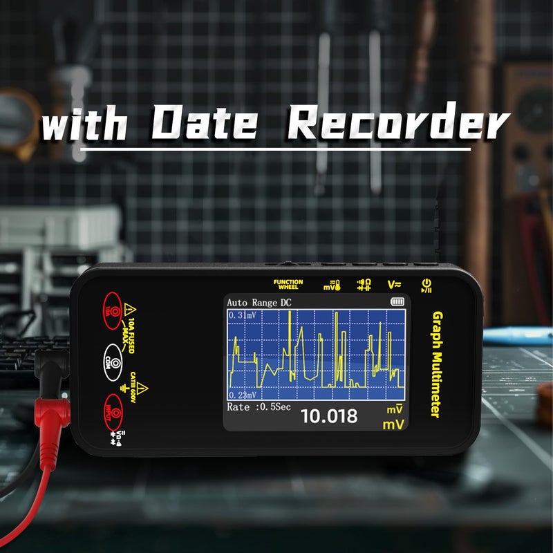 BSIDE 20000 Counts Digital Multimeter Date Recorder, 0.1mA/10uV/1000V with Smart Mode, 360-Degree Rotate LCD with Rechargeable, Measures Amp Cap Diode Temp MAX/MIN/Peak Voltage for Photovoltaic Miners - Image 3