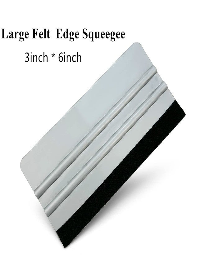 CARTINTS 3 Piece Felt Edge Squeegee, 4inch - 5inch - 6inch Vinyl Wrap Squeegee, Plastic Squeegee Scratch-Free for Decals, Adhesive Vinyl, Window Film, Wallpaper - Image 5