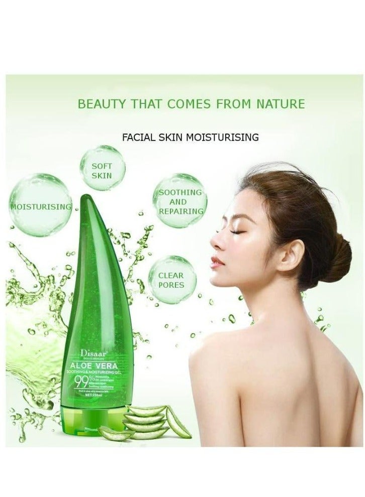 Disaar Aloe Vera Gel 99% Soothing and Moisturizing Gel Oil Control Acne After-sun Repair 250 ML - Image 4
