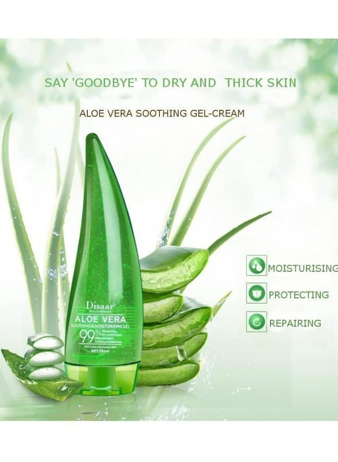 Disaar Aloe Vera Gel 99% Soothing and Moisturizing Gel Oil Control Acne After-sun Repair 250 ML - Image 1