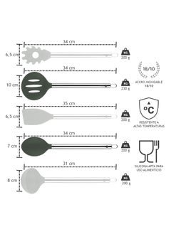 Melier Silicone Set (Solid Spoon Scoop + Skimmer Slotted Spoon)  With Stainless Steel Handle - pzsku/Z2FE57659535A14BB4E54Z/45/_/1687094955/5f7247ab-8a1f-44c0-a7ce-a990114d8da7