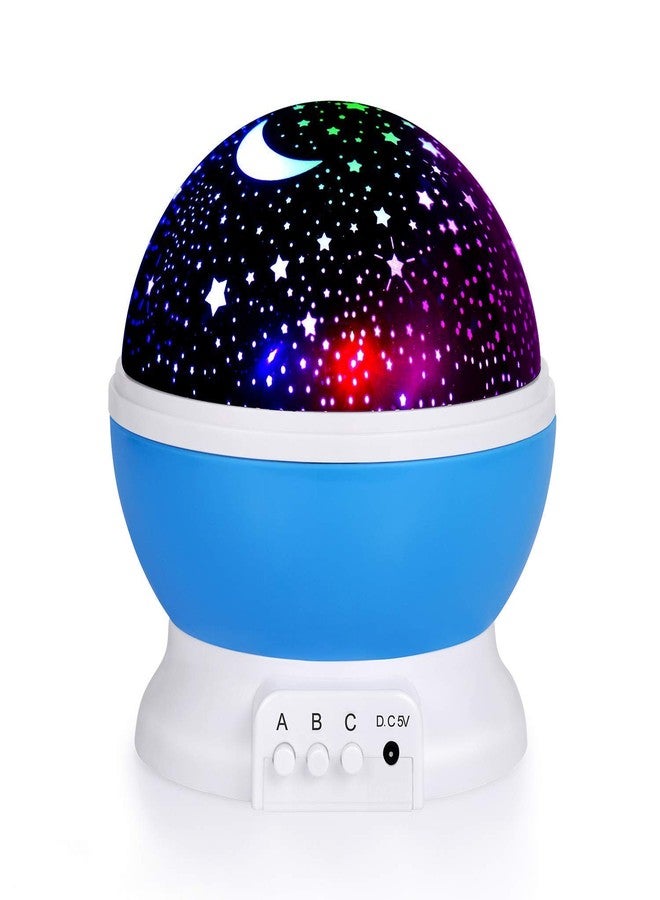 NL TRADERS Plastic Night Light Lamps for Bedroom 360 Degree Rotating Star Projector Lights Color Changing LED for Kids Baby Nursery Gift - Color As Per Availability, White Star, Pack of 1 - Image 1