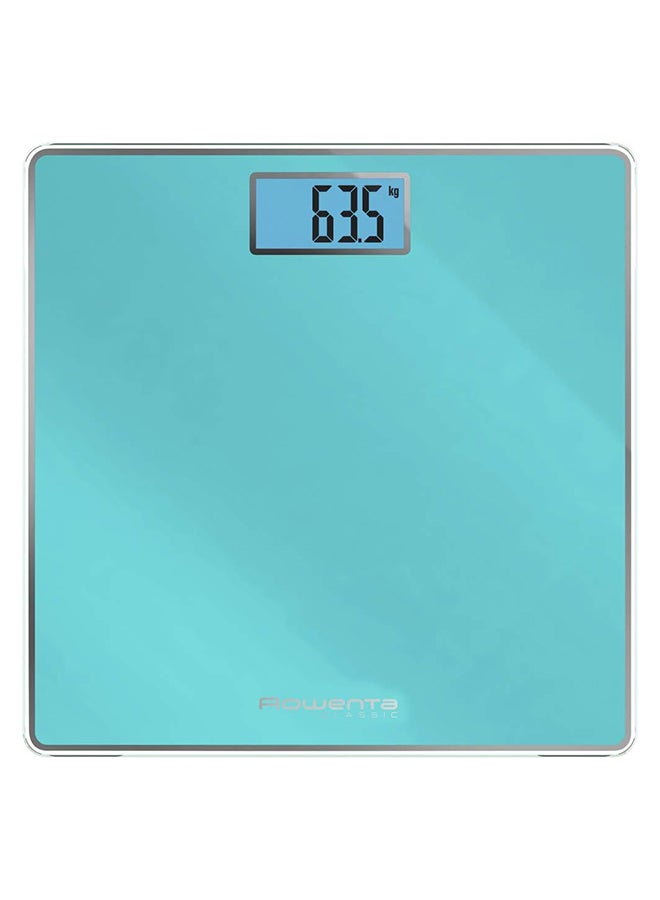 Tefal Classic Digital Bathroom Scale Up To 160 Kg Blue Tempered Glass Blue - Image 1