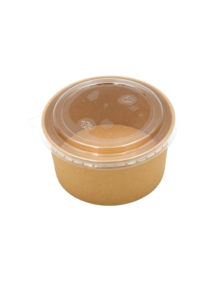 IDEAL PACK Kraft Paper Salad Bowls with Lids 5 PCS Eco Friendly Disposable Salad Containers Leak Proof Biodegradable Bowls for Salads Noodles Soups & Takeaway - Image 5