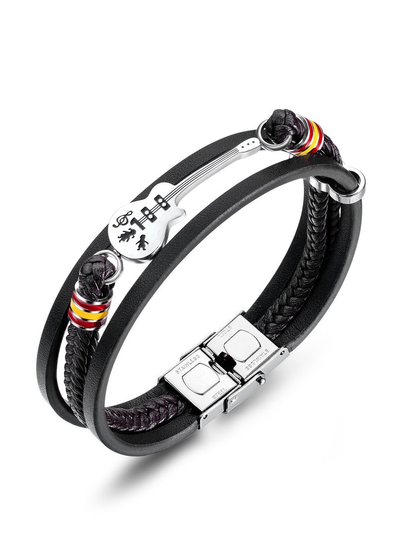 European Style Bracelets Vintage Men's Leather Bracelets - Image 1