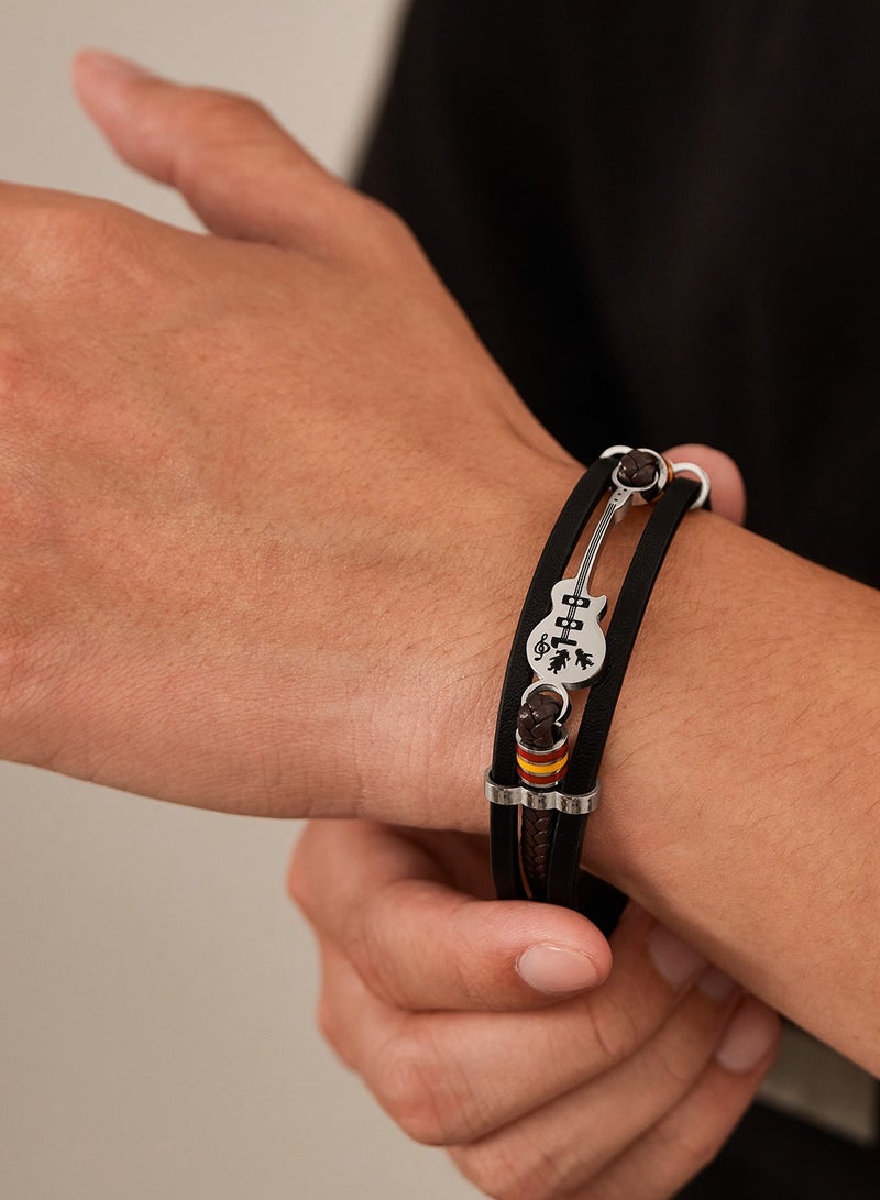 European Style Bracelets Vintage Men's Leather Bracelets - Image 5