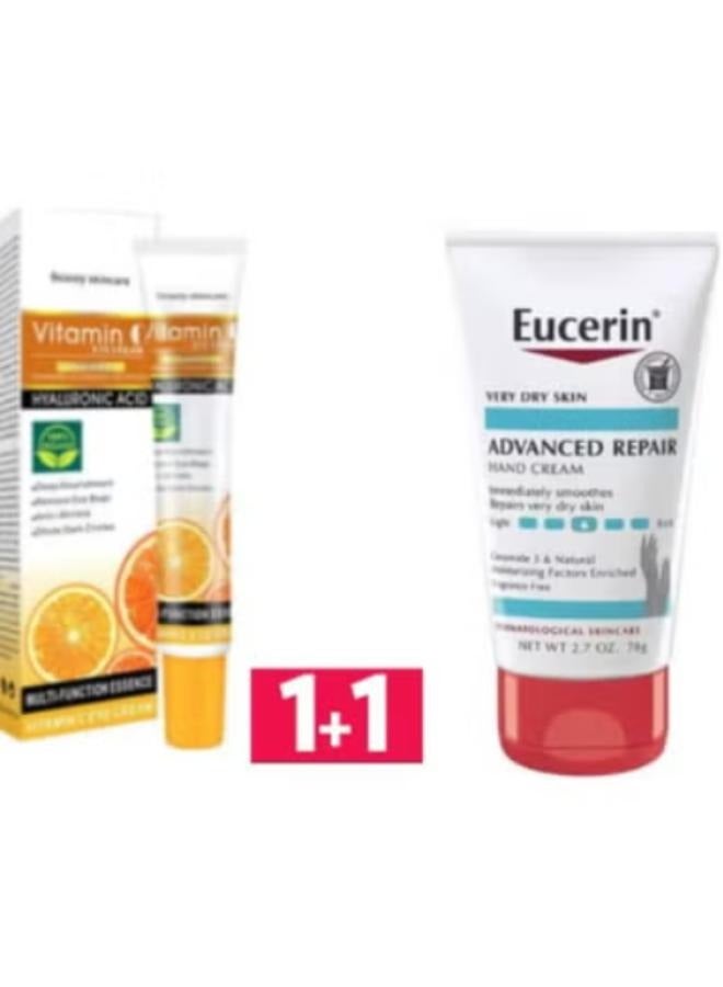 Disaar Beauty Eye Whitening Cream Anti Wrinkle Ageing Vitamin С Organic Multicolour 25ml+Advanced Repair Hand Cream78g  - Image 1