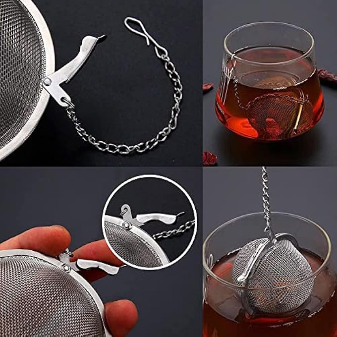 FITTO Tea Strainer 53 Cm Stainless Steel Tea Ball Infuser For Loose Tea Leaves Herb And Fruit  Fine Mesh Tea Filter For Perfect Steeping - Image 5