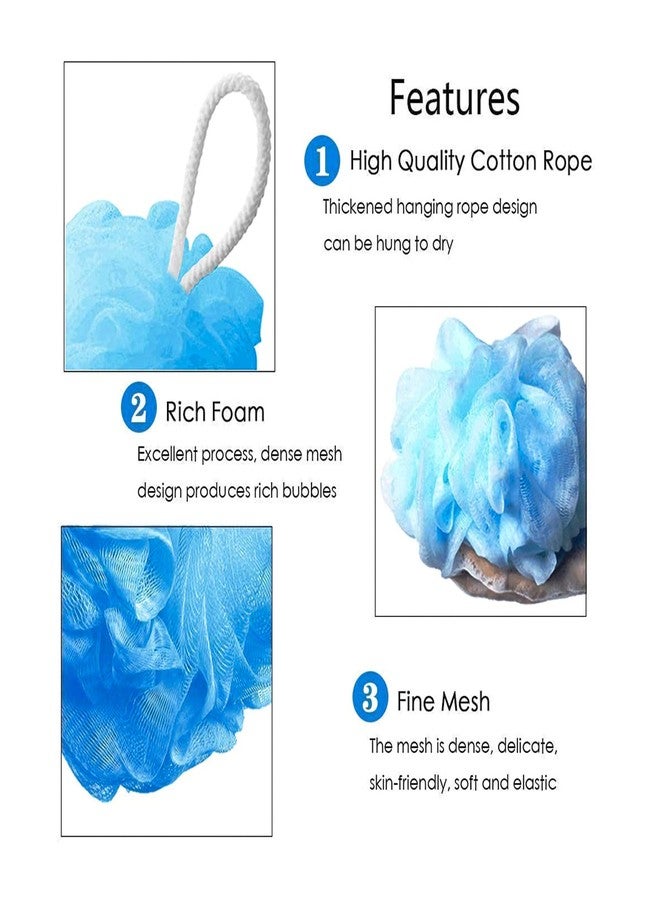 K3 ZONE Premium Bathing Round Loofah for Men and Women with rope (Pack of 4) - Image 2