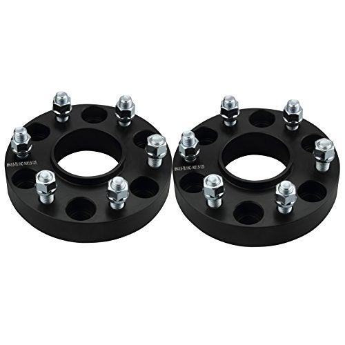 DCVAMOUS 2PC Black 6x5.5 Hubcentric Wheel Spacers 1.25 Inch with 14x1.5 Studs Compatible with Chevy GMC 6 Lug 6x139.7 for 1999-2022 Silverado Sierra 1500 | 1988-2022 Suburban Yukon | 2019-2022 RAM1500 - Image 1