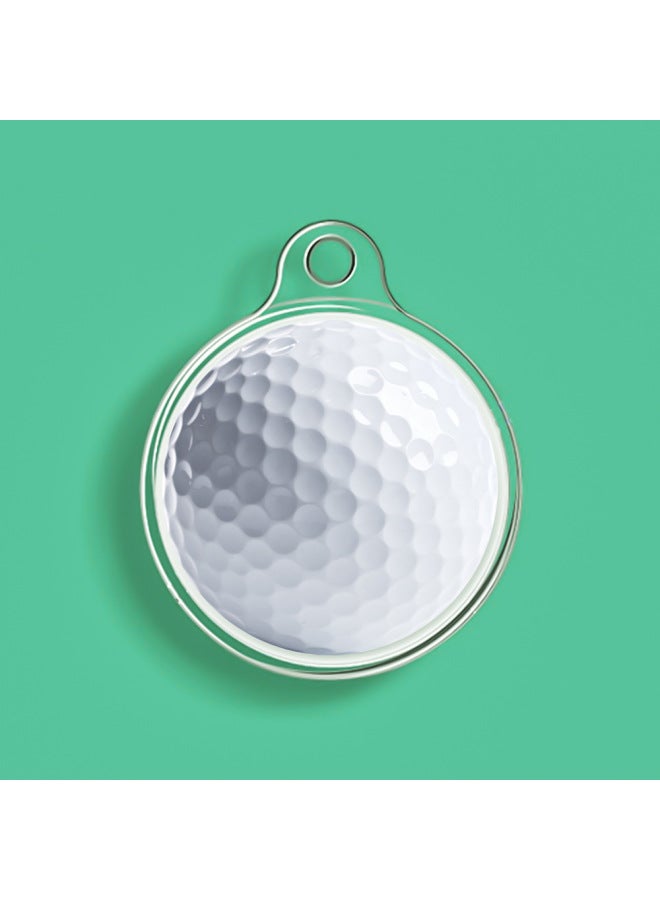 For Apple Airtags Protective Case Painted Football Basketball Golf Tracker Transparent TPU Case-Color:Golf Ball-Applicable Models:AirTag