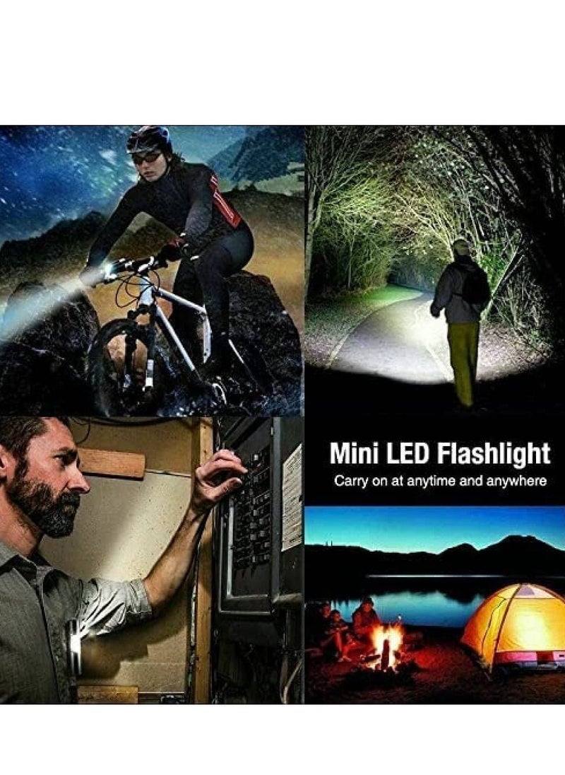 JAJEEK LED Flashlight Rechargeable USB Torch – Mini Portable Pocket Flashlight, Super Bright Handheld Light, COB Side Searchlight, High Lumens, Zoomable, Ideal for Emergency, Camping & Outdoor Activities - Image 2