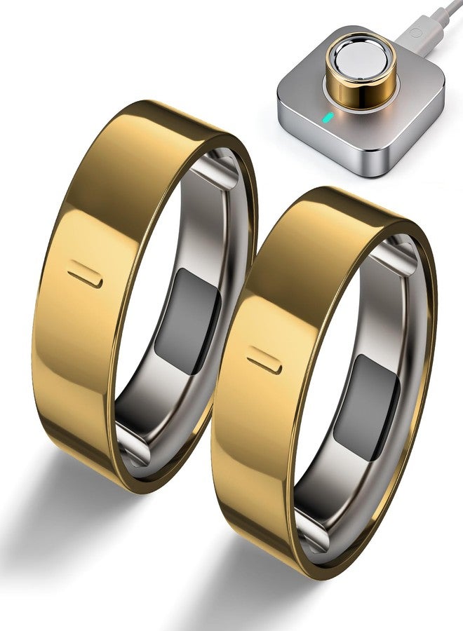BandRain High-Gloss Plated Covers Compatible with Oura Ring Gen 4/Oura Gen 3 Cover, Anti-Scratch Ultra-Thin TPU Ring Protector Case Accessories for Women Men - Not for Oura 4 Ceramic, 2 Pack - Image 1
