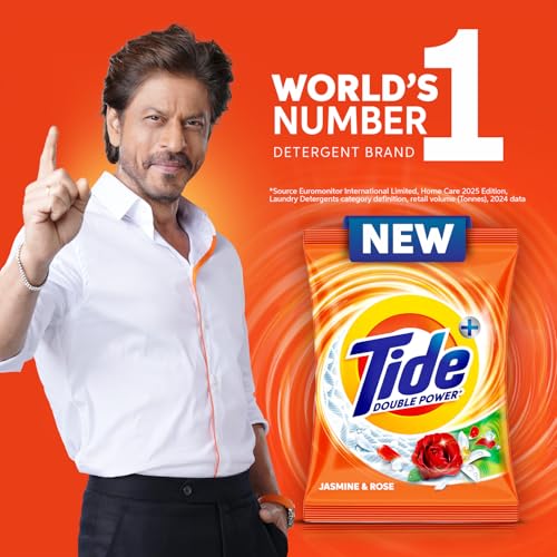 Tide Plus Detergent Washing Powder - 1kg | Jasmine & Rose Fragrance | 2X Deep Clean Power | World's No. 1 Detergent Brand - Image 3