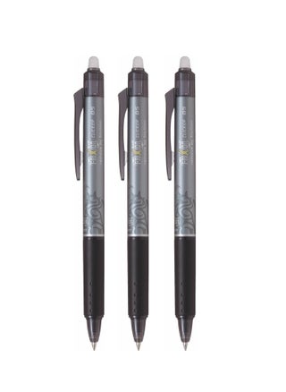 3-Piece Frixion Clicker Erasable Ball Pen 0.5mm Tip Black Ink - pzsku/Z2FE60E4E0706104526D2Z/45/_/1656057441/903f47e2-cef2-43db-9f73-55cb9474c53d