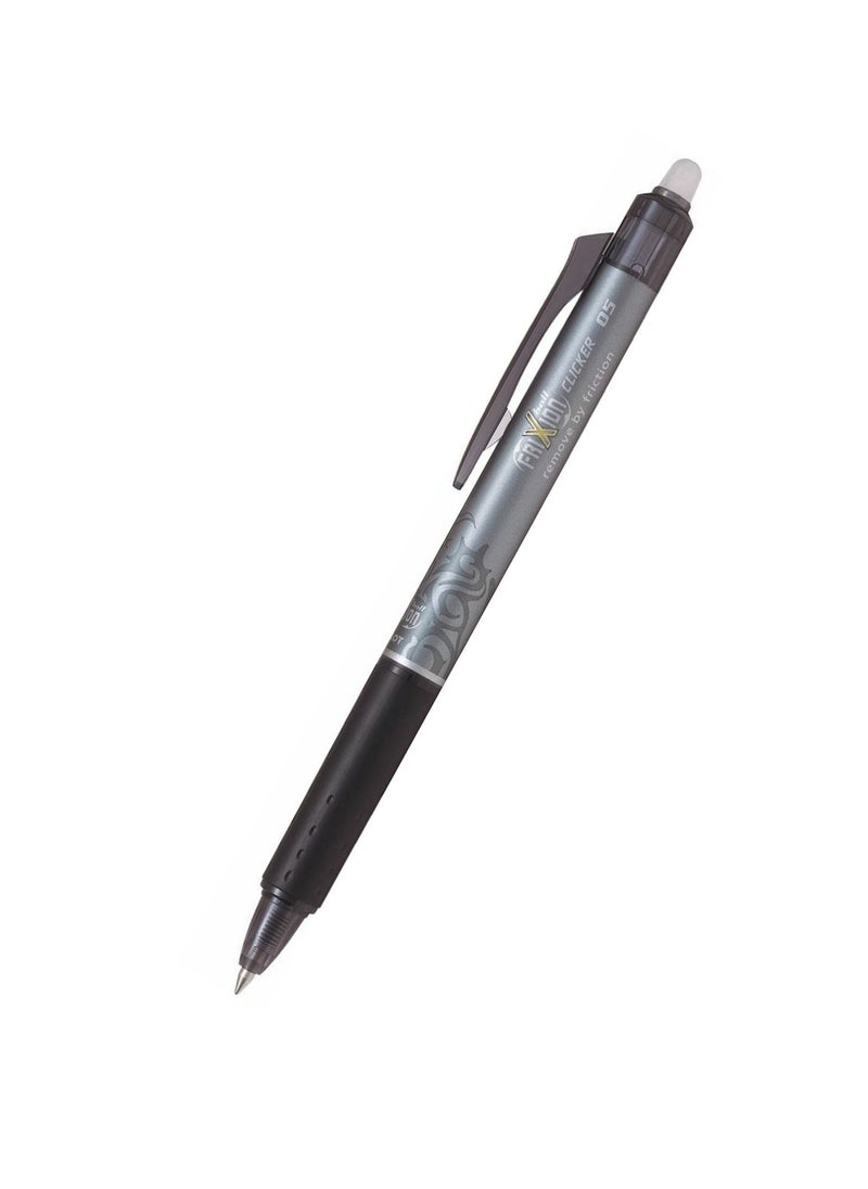 3-Piece Frixion Clicker Erasable Ball Pen 0.5mm Tip Black Ink