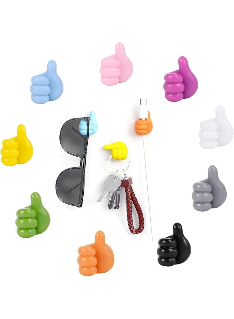 30Pcs Silicone Thumb Wall Hooks – Self-Adhesive Cable Organizer Clips, Multifunction Wall Hooks & Key Hangers for Kitchen, Bathroom, Office, Car, or Bedroom - Image 1