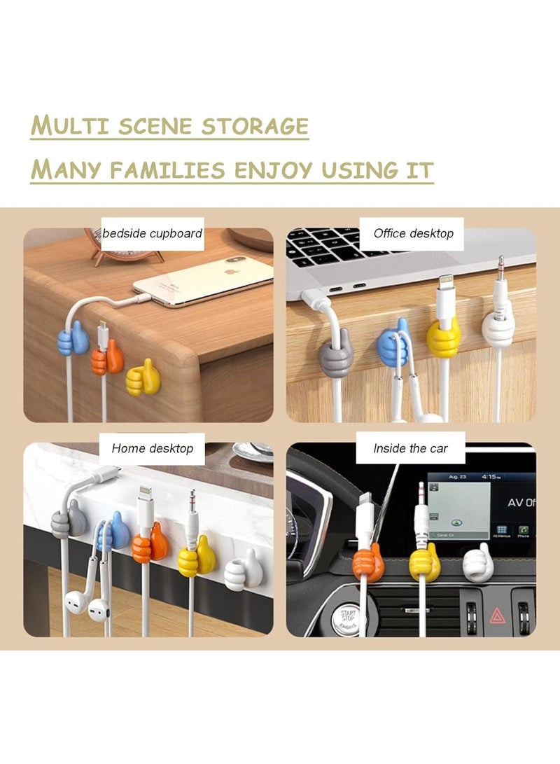 30Pcs Silicone Thumb Wall Hooks – Self-Adhesive Cable Organizer Clips, Multifunction Wall Hooks & Key Hangers for Kitchen, Bathroom, Office, Car, or Bedroom - Image 3