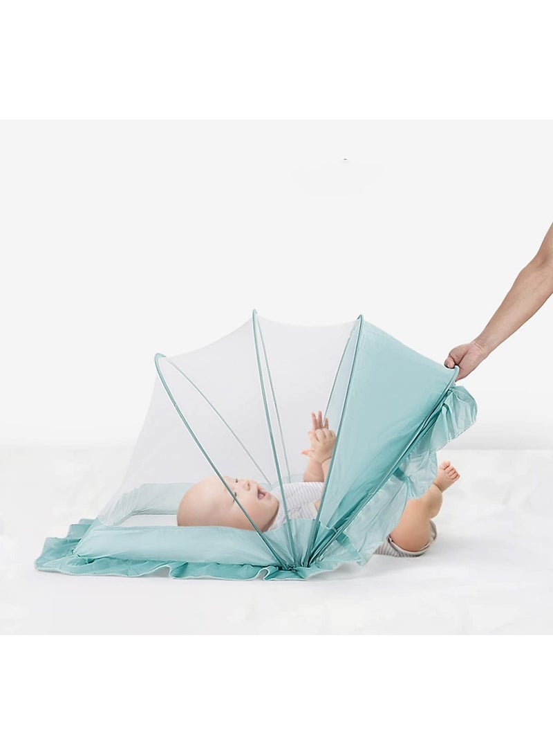 VIO Foldable Baby Mosquito Sleep Net For Infants Babies Portable Comfortable Easy Use Flies Insects Bugs Net for Bed Cot Crib Mat Carpet Indoor Outdoor Travel 125 60 55 CM - Image 1