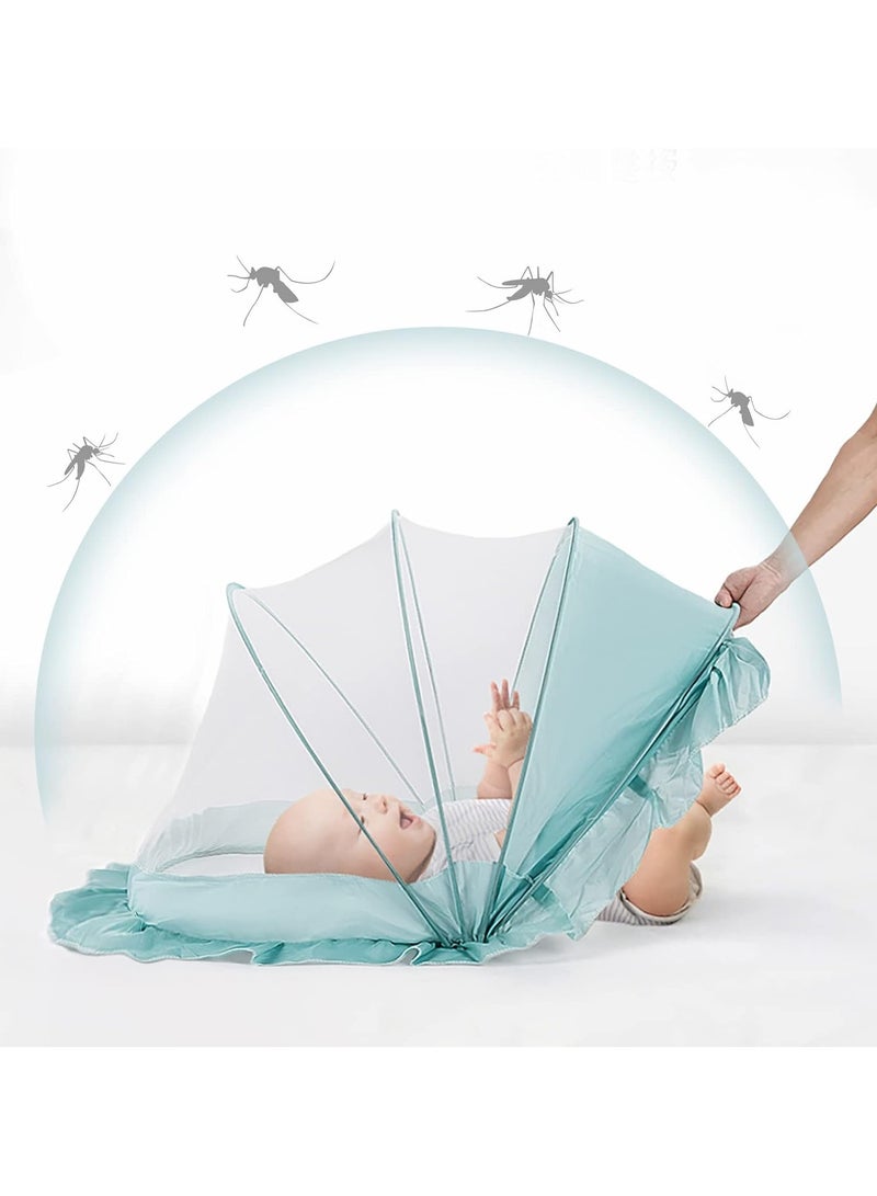 VIO Foldable Baby Mosquito Sleep Net For Infants Babies Portable Comfortable Easy Use Flies Insects Bugs Net for Bed Cot Crib Mat Carpet Indoor Outdoor Travel 125 60 55 CM - Image 4