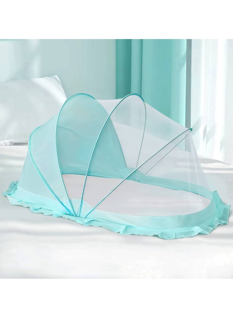 VIO Foldable Baby Mosquito Sleep Net For Infants Babies Portable Comfortable Easy Use Flies Insects Bugs Net for Bed Cot Crib Mat Carpet Indoor Outdoor Travel 125 60 55 CM - Image 2