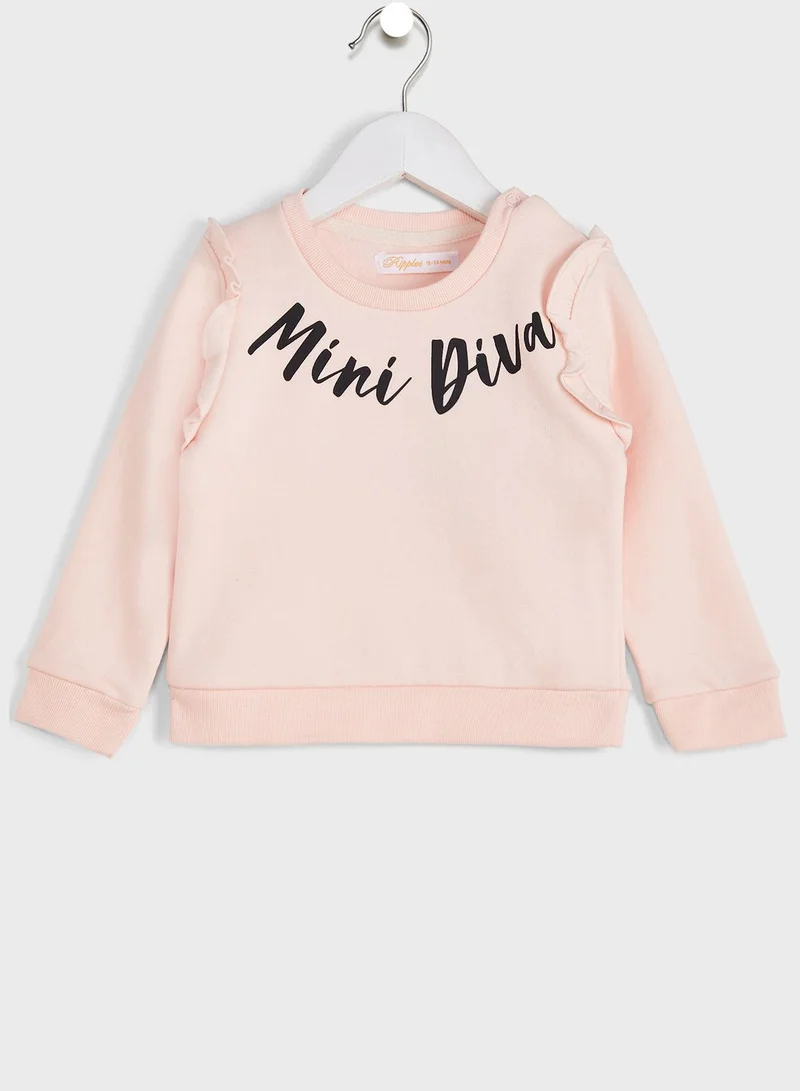 Ripples Sweatshirt With Frills
