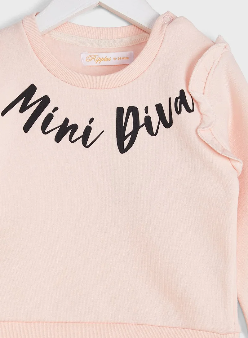 Ripples Sweatshirt With Frills