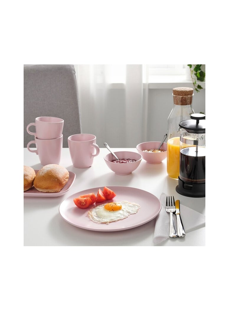 طبق، مات وردي فاتح 26 سم - Image 3