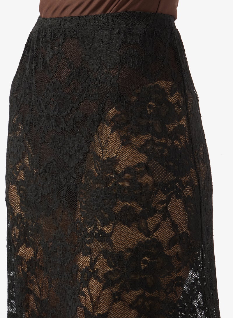 Ginger Lace Sheer Maxi Skirt - Image 4