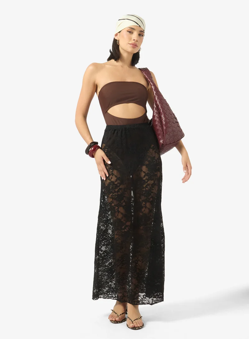 Ginger Lace Sheer Maxi Skirt