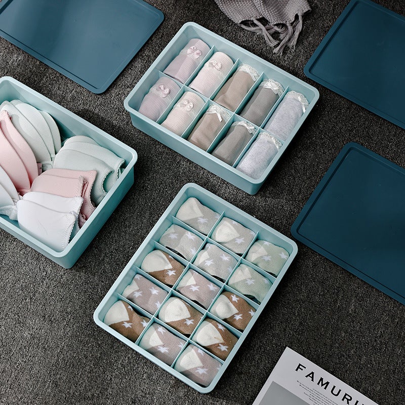 [Underwear Storage Box] Household Drawer Type Three-In-One Bra Underwear Compartment Finishing Box Socks Storage Box - Image 4