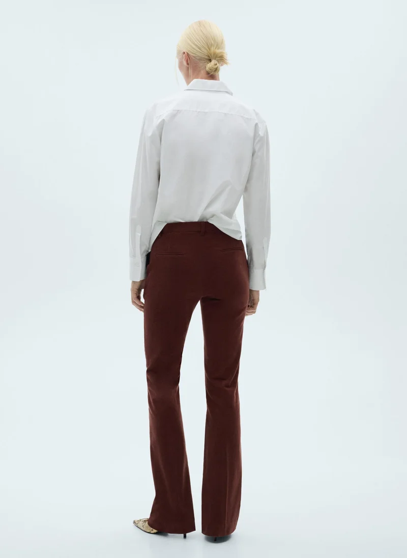 مانجو Casual Straight Velvet Trousers