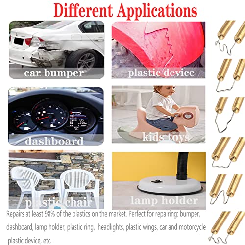 Miotorio 220w Plastic Welder,Upgraded 2 in 1 Plastic Welding Kit,Plastic Repair Kit 1000pcs Hot Staples & 92pcs Plastic Welding Rods for Car Bumper Plastic Crack Repair(Black) - Image 5